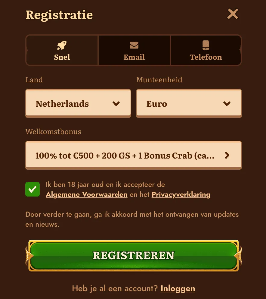 Hoe begin je je avontuur bij Wild Robin Casino NL